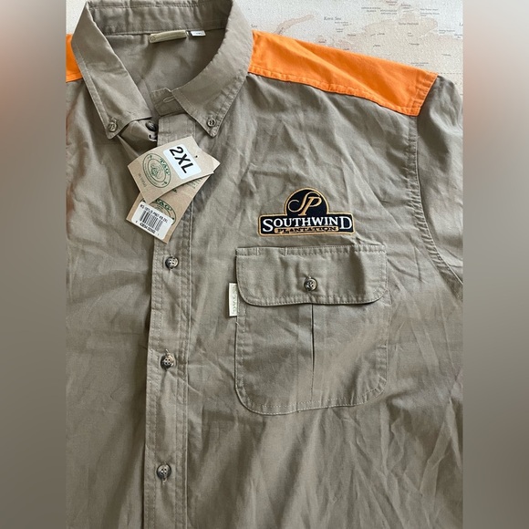 🆕Tag Safari Upland Shirt for Men - L/Sleeve 2XL Southwind Plantation Embroidered - Picture 4 of 10